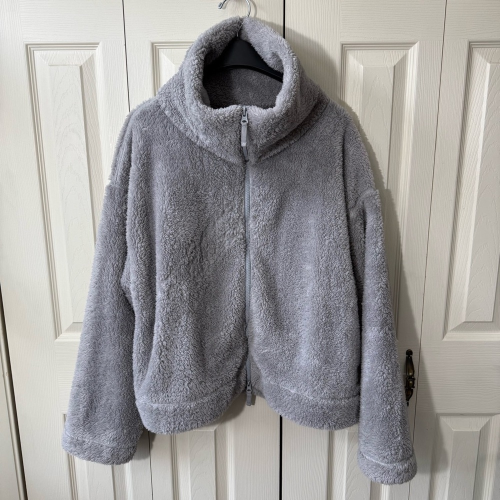 Free People Movement Sherpa Fleece Teddy High Neck Jacket Women’s Size Large